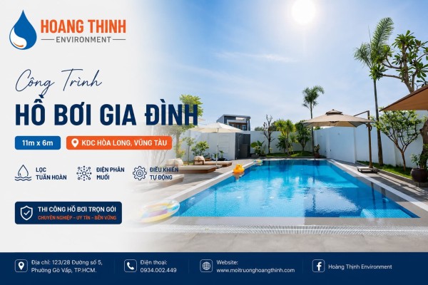 Hồ bơi villa Thúy An – Khu Dân Cư Hòa Long, Bà Rịa Vũng Tàu