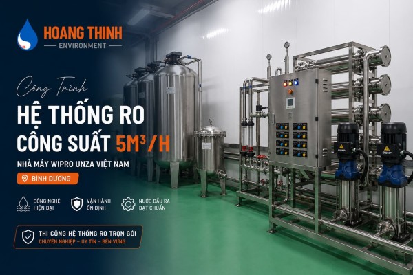 Công trình hệ thống RO công suất 5m3/h – Nhà máy Wipro Unza Việt Nam, Bình Dương