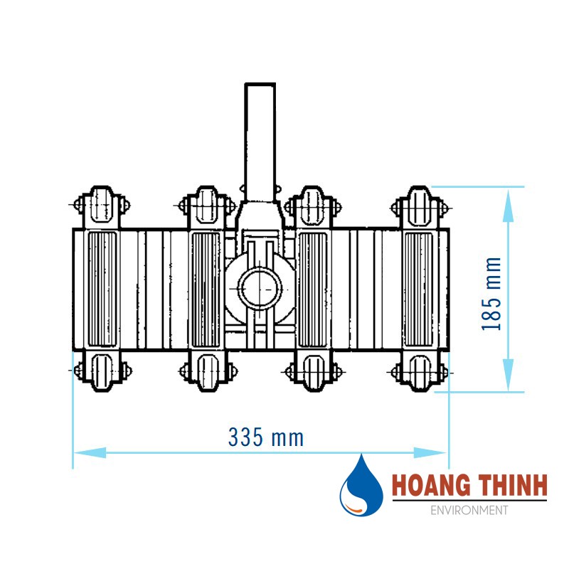 Bàn hút đáy hồ bơi 8 bánh xe Astralpool 01352