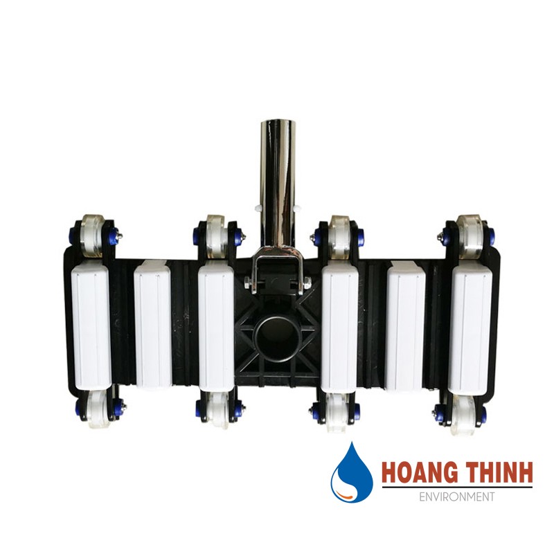 Bàn hút bể bơi 8 bánh xe, cán inox hãng SPS