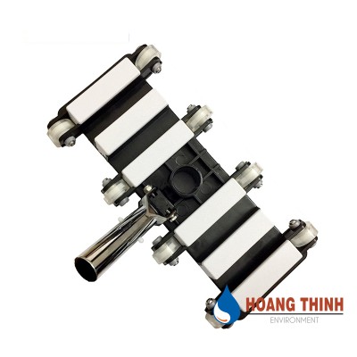 Bàn hút bể bơi 8 bánh xe, cán inox hãng SPS